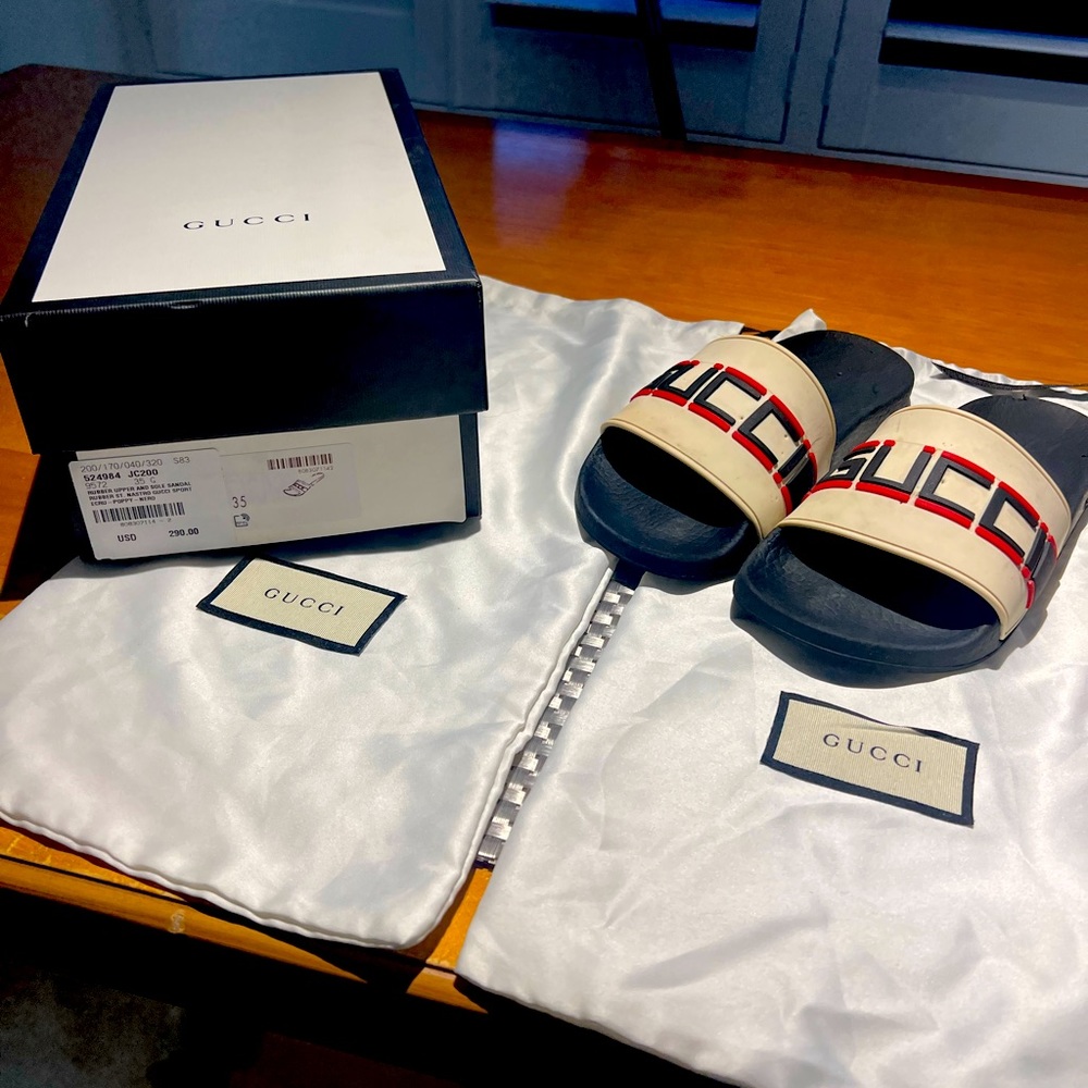 Exclusive Gucci slides no longer made